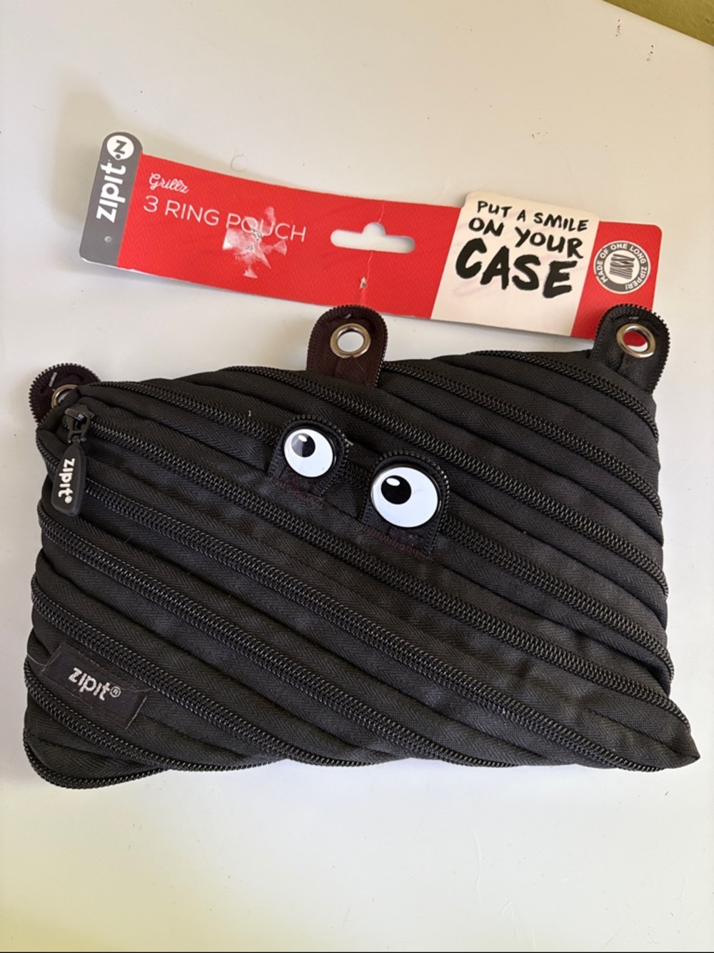 Zipit Black Zipper pencil Makeup Case NWT